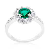 Thumbnail for Bella Birthstone Engagement Ring in Green