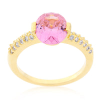 Thumbnail for Pink Oval Cubic Zirconia Engagement Ring