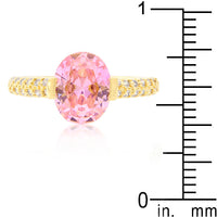 Thumbnail for Pink Oval Cubic Zirconia Engagement Ring
