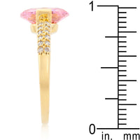 Thumbnail for Pink Oval Cubic Zirconia Engagement Ring