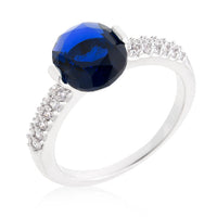 Thumbnail for Blue Oval Cubic Zirconia Engagement Ring