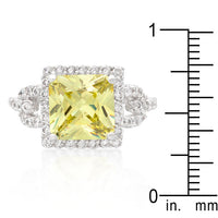Thumbnail for Halo Style Princess Cut Peridot Cocktail Ring