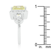 Thumbnail for Halo Style Princess Cut Peridot Cocktail Ring