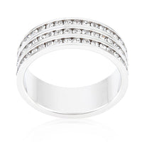 Thumbnail for Triple Row Crystal Eternity Band