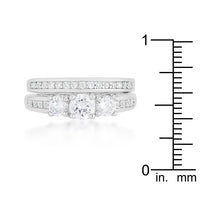 Thumbnail for Three Stone Wedding Ring Set