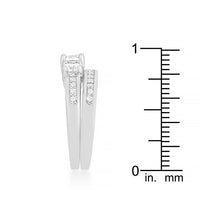Thumbnail for Three Stone Wedding Ring Set