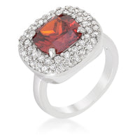 Thumbnail for Micropave Red Bridal Cocktail Ring