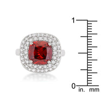 Thumbnail for Micropave Red Bridal Cocktail Ring
