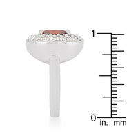 Thumbnail for Micropave Red Bridal Cocktail Ring