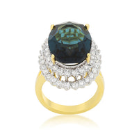 Thumbnail for Two-tone Double Halo Cocktail Ring