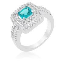Thumbnail for Micro-Pave Aqua Vintage Ring
