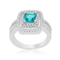 Thumbnail for Micro-Pave Aqua Vintage Ring