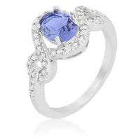 Thumbnail for Tanzanite Halo Pave Cocktail Ring