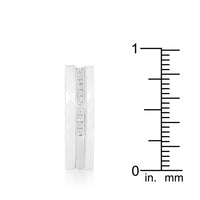 Thumbnail for White Ceramic Triplet Ring With Cubic Zirconia