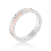 Thumbnail for Two Tone Inspiration Band Ring With Cubic Zirconia