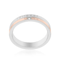 Thumbnail for Two Tone Inspiration Band Ring With Cubic Zirconia