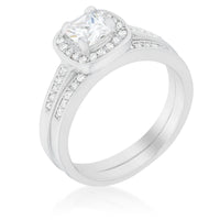 Thumbnail for Pave Cushion Wedding Ring Set