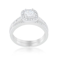 Thumbnail for Pave Cushion Wedding Ring Set