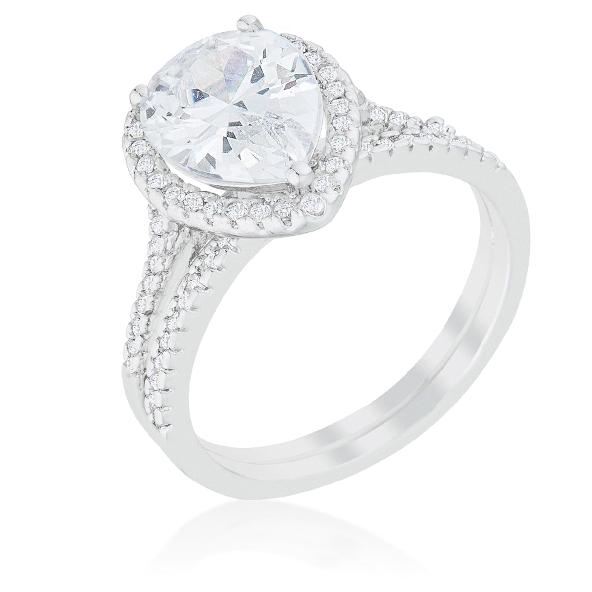 Naples Glow Pear Engagement Ring