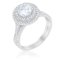 Thumbnail for Pave Round Wedding Ring Set