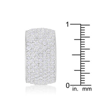 Thumbnail for Wide Pave Cubic Zirconia Silvertone Band Ring