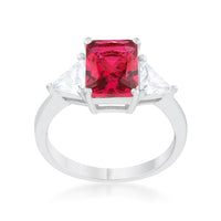 Thumbnail for Classic Fuchsia Rhodium Engagement Ring