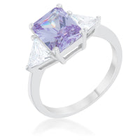 Thumbnail for Classic Lavender White Gold Rhodium Engagement Ring