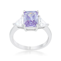 Thumbnail for Classic Lavender White Gold Rhodium Engagement Ring
