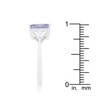 Thumbnail for Classic Lavender White Gold Rhodium Engagement Ring