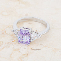 Thumbnail for Classic Lavender White Gold Rhodium Engagement Ring