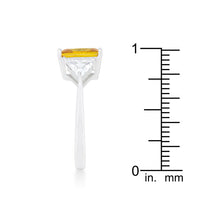 Thumbnail for Classic Canary Yellow Rhodium Engagement Ring