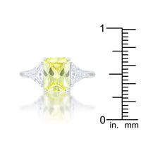 Thumbnail for Classic Peridot Rhodium Engagement Ring