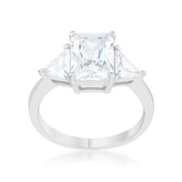 Thumbnail for Classic Clear Sterling Silver Engagement Ring