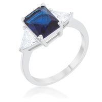 Thumbnail for Classic Sapphire Sterling Silver Engagement Ring