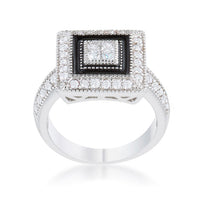 Thumbnail for Shira 0.7ct CZ Rhodium Antique Ring