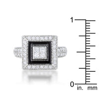 Thumbnail for Shira 0.7ct CZ Rhodium Antique Ring
