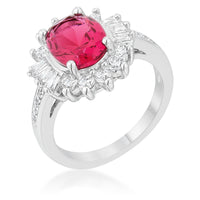 Thumbnail for Chrisalee 3ct Aqua CZ Rhodium Classic Ring