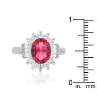 Thumbnail for Chrisalee 3ct Aqua CZ Rhodium Classic Ring