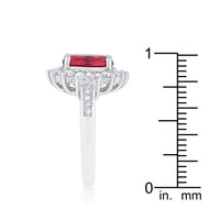 Thumbnail for Chrisalee 3ct Aqua CZ Rhodium Classic Ring