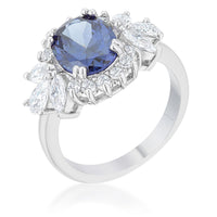 Thumbnail for Krizia 4.2ct Tanzanite CZ Rhodium Classic Ring