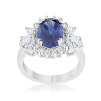 Thumbnail for Krizia 4.2ct Tanzanite CZ Rhodium Classic Ring