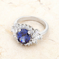 Thumbnail for Krizia 4.2ct Tanzanite CZ Rhodium Classic Ring