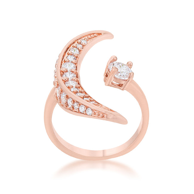 Luna .75ct CZ Rose Gold Delicate Ring