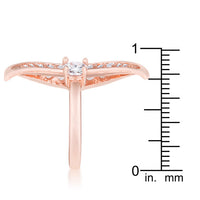Thumbnail for Luna .75ct CZ Rose Gold Delicate Ring