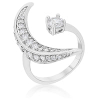 Thumbnail for Luna .75ct CZ White Gold Rhodium Delicate Ring