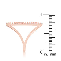 Thumbnail for Jena 0.2ct CZ Rose Gold Delicate Parallel Ring
