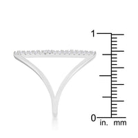 Thumbnail for Jena 0.2ct CZ Rhodium Delicate Parallel Ring