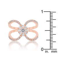 Thumbnail for Joyce 0.4ct CZ Rose Gold Delicate Floral Wrap Ring