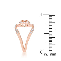 Thumbnail for Joyce 0.4ct CZ Rose Gold Delicate Floral Wrap Ring