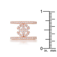 Thumbnail for Lauren 0.4ct CZ Rose Gold Delicate Clover Wrap Ring